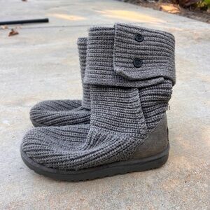 UGG Gray Knit Boots